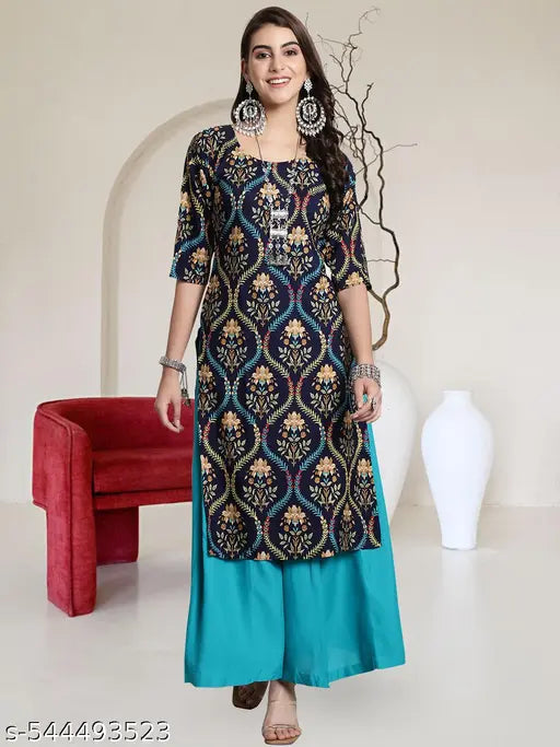 Polyster/Crepe fabric-Regular Kurti For Women