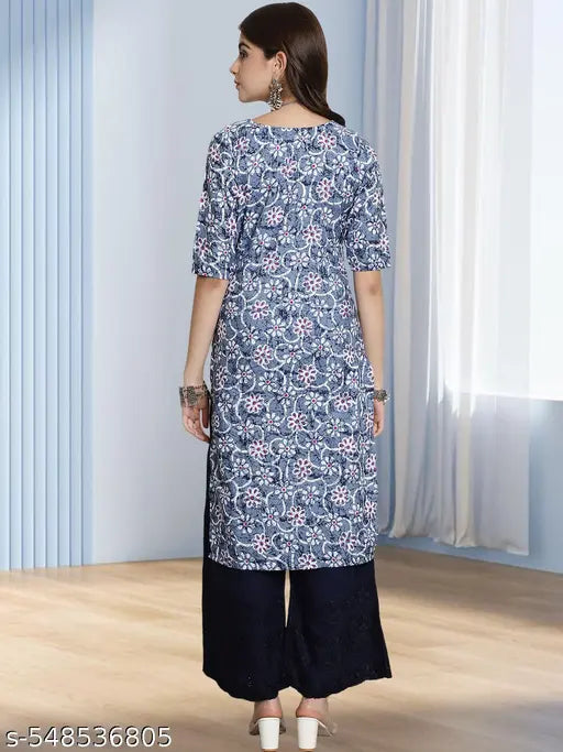 Polyster/Crepe fabric-Kurti For Women