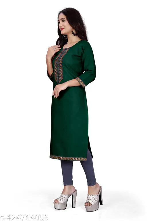 styllist kurti with embroidered work