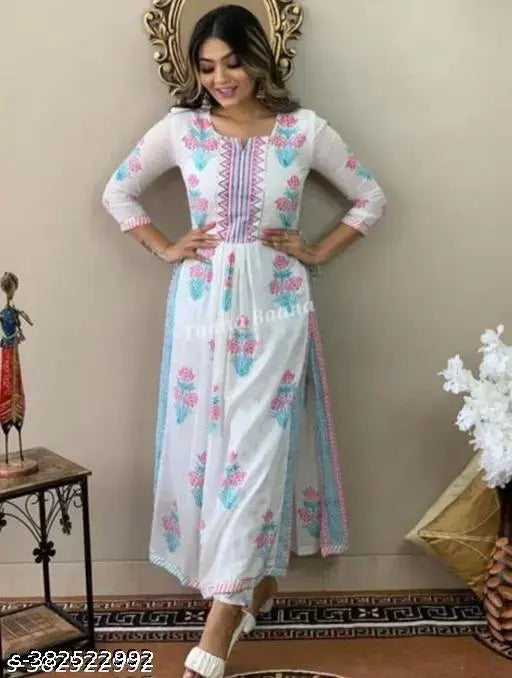 NAIRA CUT KURTI PANT SET