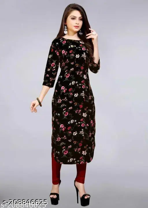 Polyster/Crepe fabric-Latest Design Kurti
