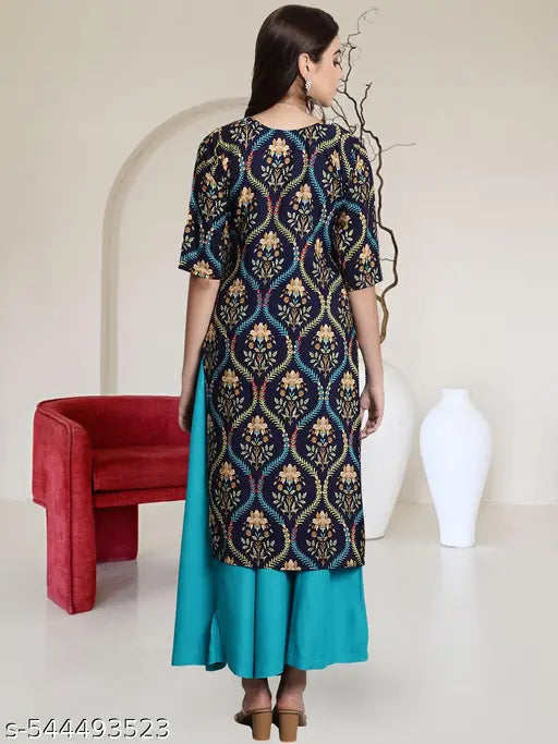 Polyster/Crepe fabric-Regular Kurti For Women