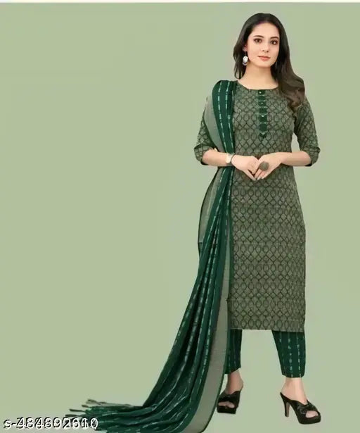 Green kurti set
