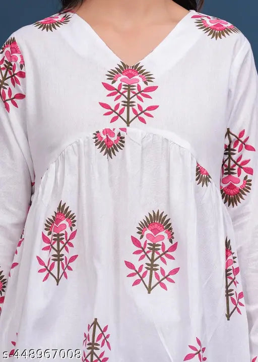 Trending Cotton Colorful Peplam Top for Women.