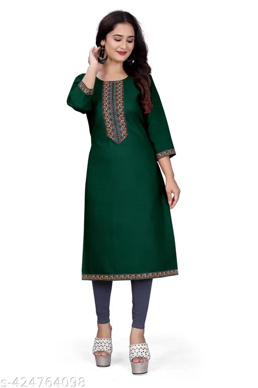 styllist kurti with embroidered work