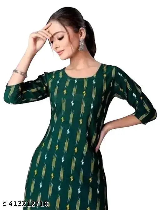 Polyster/Crepe fabric-Alluring kurti