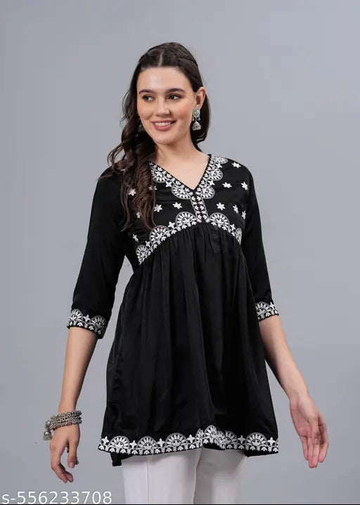 beautiful designer embroidered tops