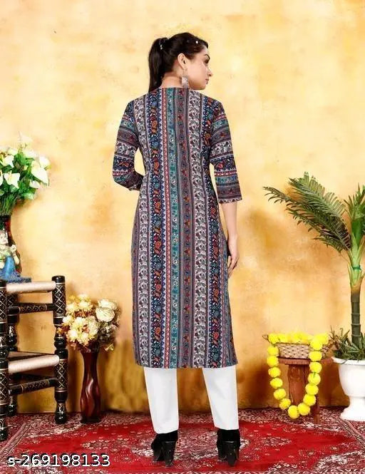 Polyster/Crepe fabric-Aishani Drishya Kurtis
