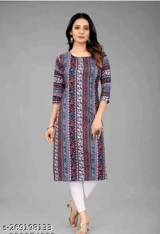 Polyster/Crepe fabric-Aishani Drishya Kurtis