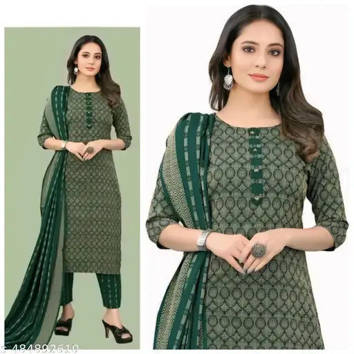 Green kurti set