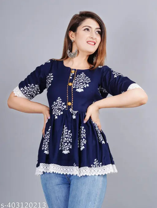 PRIYANSHI SANGANERI PRINTED TOP