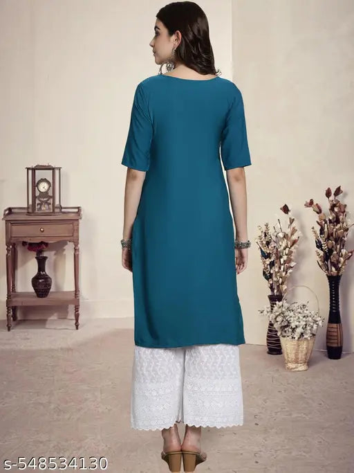 Polyster/Crepe fabric-Kurti For Women