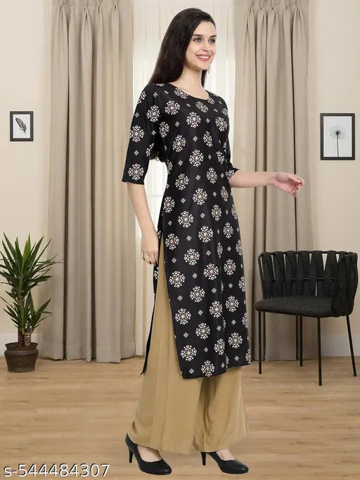 Polyster/Crepe fabric-Kurti For Women