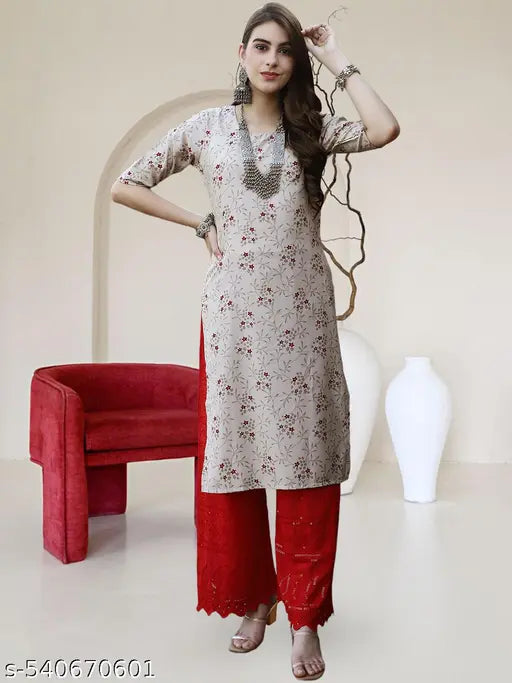 Polyster/Crepe fabric-Kurti For Women