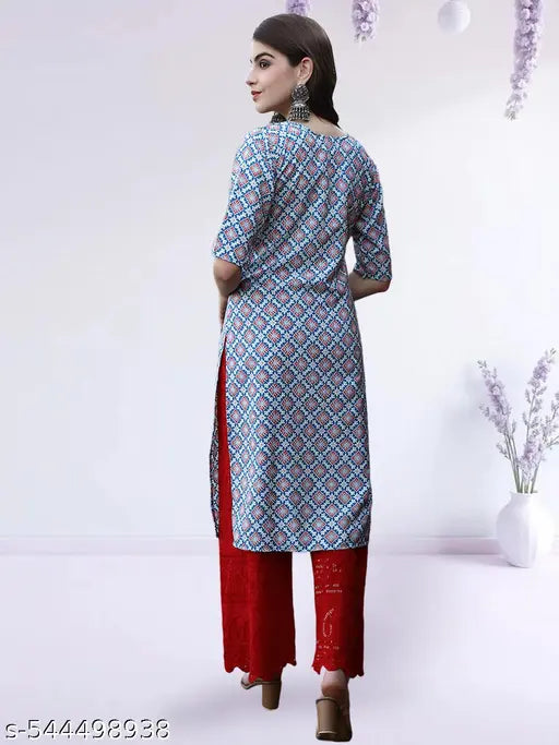 Polyster/Crepe fabric-Kurti For Women