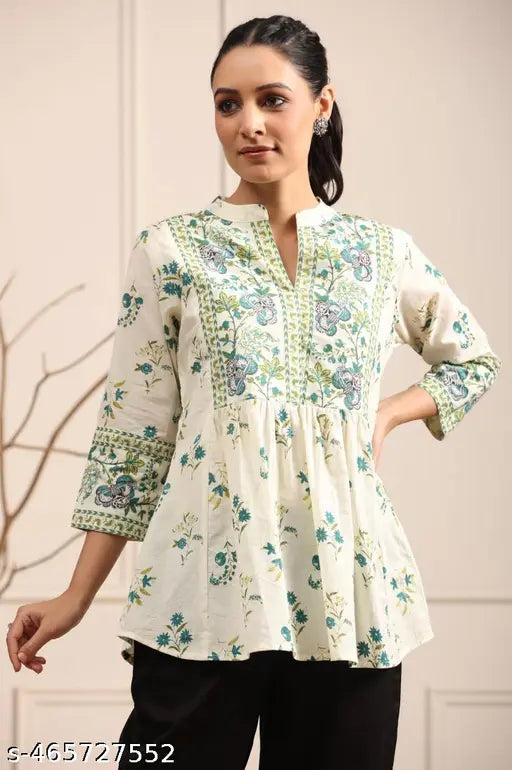 floral print v neck women