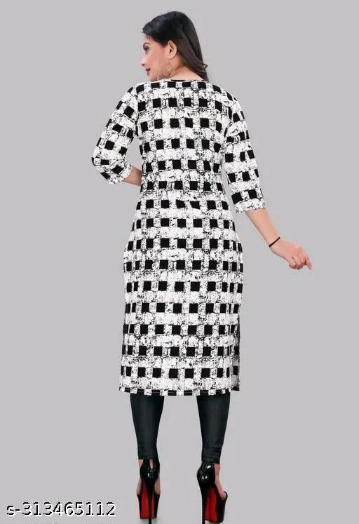 Polyster/Crepe fabric-Chitrarekha Fashionable Kurtis