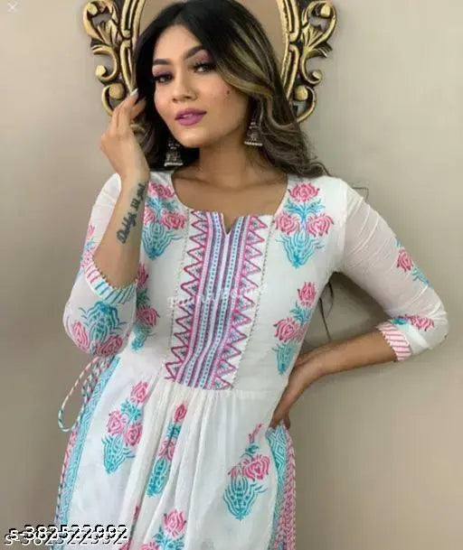 NAIRA CUT KURTI PANT SET