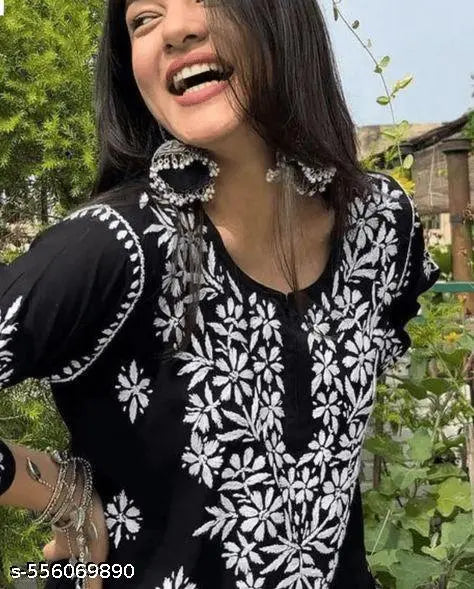 Irha Chikankari Cotton Straight Kurta Set