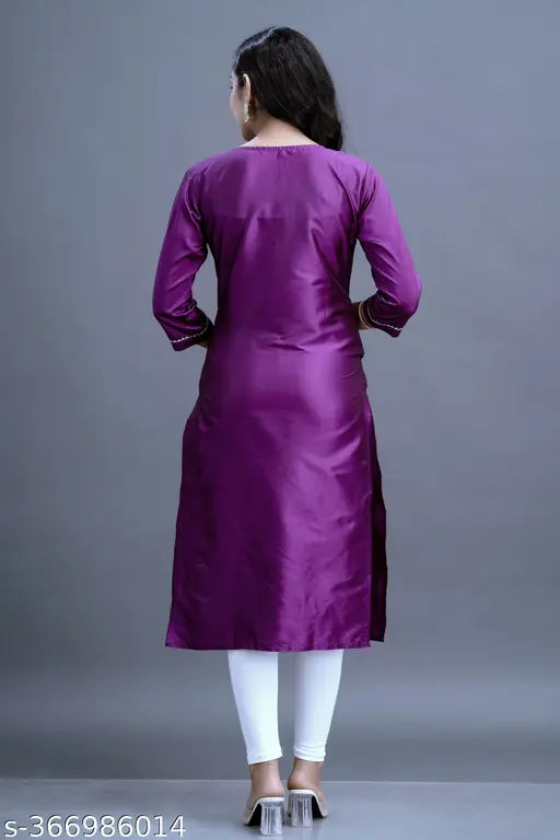 Stylish kurti. Party wear kurti . Office wear. Casual kurti . Best embroidery kurti . Good price and quality. Trusted brand . Good price and with high quality stuff. Art silk kurti . Nice embroidery kurti.